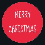 Merry Christmas Classic Round Sticker<br><div class="desc">Merry Christmas Classic Round Sticker
christmas 2023,  christmas,  christmas sticker,  sticker,  stickers,  diy,  craft</div>