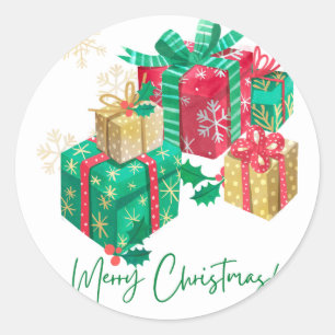 Merry Christmas     Classic Round Sticker