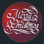 Merry Christmas Classic Round Sticker<br><div class="desc">Christmas Holiday Classic Round Sticker</div>