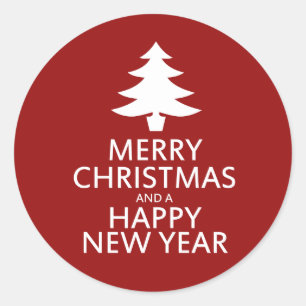 Merry Christmas Classic Round Sticker