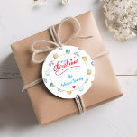Merry Christmas  Classic Round Sticker<br><div class="desc">Czstomer specific "Merry Christmas" Sticker.</div>