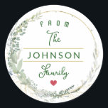 Merry Christmas  Classic Round Sticker<br><div class="desc">Czstomer specific "Merry Christmas" Sticker.</div>