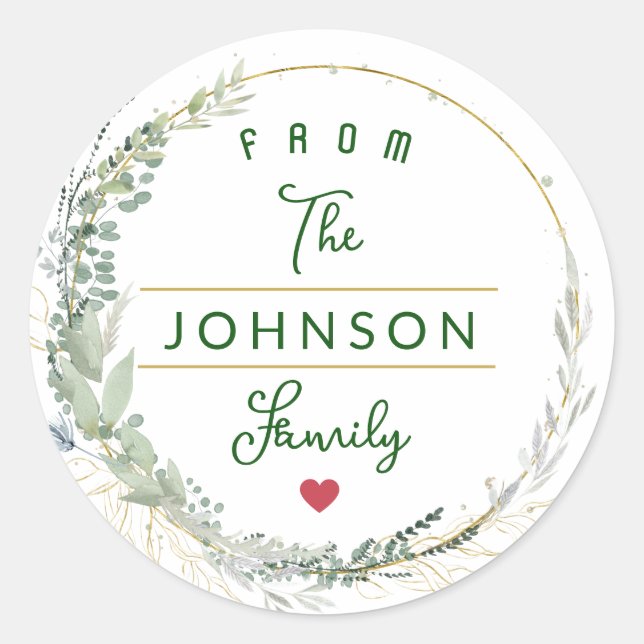 Merry Christmas  Classic Round Sticker (Front)