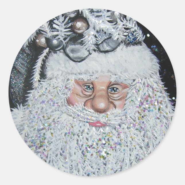 Merry Christmas Classic Round Sticker (Front)