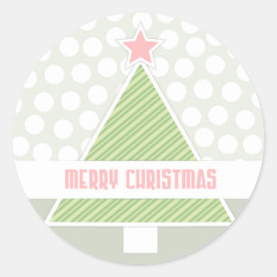 Merry Christmas Classic Round Sticker