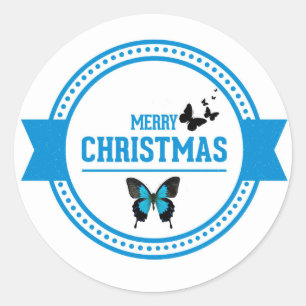 Merry Christmas Classic Round Sticker