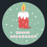 Merry Christmas Classic Round Sticker<br><div class="desc">Merry Christmas</div>