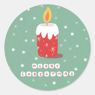 Merry Christmas Classic Round Sticker