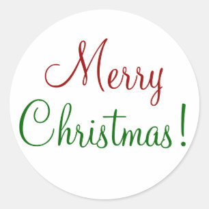 Merry Christmas Classic Round Sticker