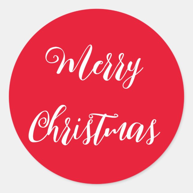 Merry Christmas  Classic Round Sticker (Front)