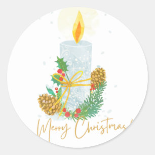 Merry Christmas Classic Round Sticker