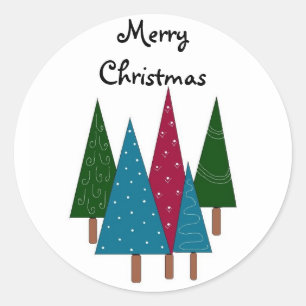 Merry Christmas Classic Round Sticker