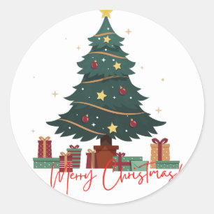 Merry Christmas       Classic Round Sticker