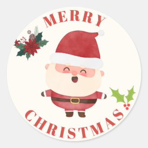 Merry Christmas    Classic Round Sticker