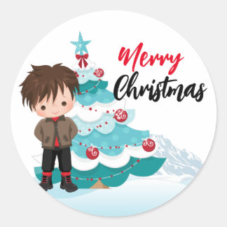 Merry Christmas   Classic Round Sticker