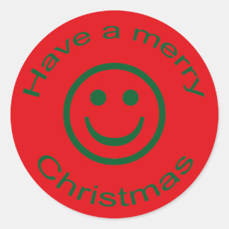 Merry Christmas Classic Round Sticker