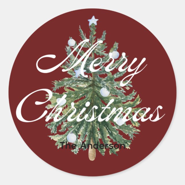 merry christmas  classic round sticker (Front)