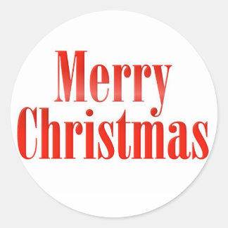 Merry Christmas Classic Round Sticker