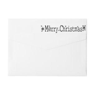 Merry Christmas Classic Wrap Around Label