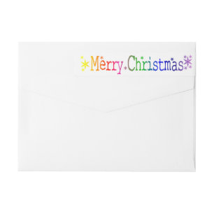 Merry Christmas Classic Wrap Around Label