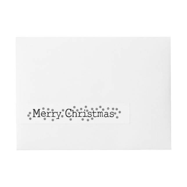 Merry Christmas Classic Wraparound Address Label (Front)