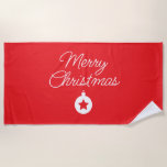 Merry Christmas Classical Unique Minimalist Plain Beach Towel<br><div class="desc">Specific,  plain,  eyecatching template at affordable price. Choose from variety of different card designs,  types and fonts.</div>
