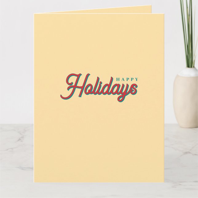 Merry Christmas Classical Unique Minimalist Plain Card (Front)