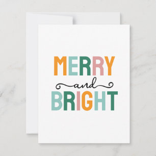 Merry Christmas Classical Unique Minimalist Plain Card