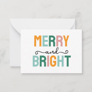 Merry Christmas Classical Unique Minimalist Plain Card