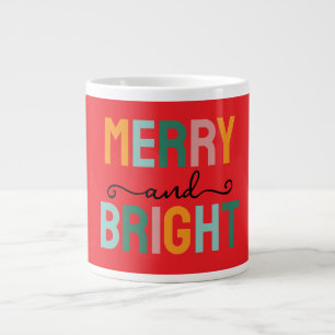 Merry Christmas Classical Unique Minimalist Plain Large Coffee Mug