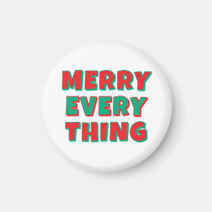 Merry Christmas Classical Unique Minimalist Plain Magnet