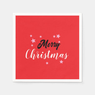 Merry Christmas Classical Unique Minimalist Plain Napkin