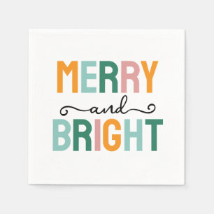 Merry Christmas Classical Unique Minimalist Plain Napkin