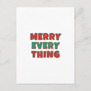 Merry Christmas Classical Unique Minimalist Plain Postcard