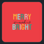 Merry Christmas Classical Unique Minimalist Plain Square Sticker<br><div class="desc">Specific,  plain,  eyecatching template at affordable price. Choose from variety of different card designs,  types and fonts.</div>
