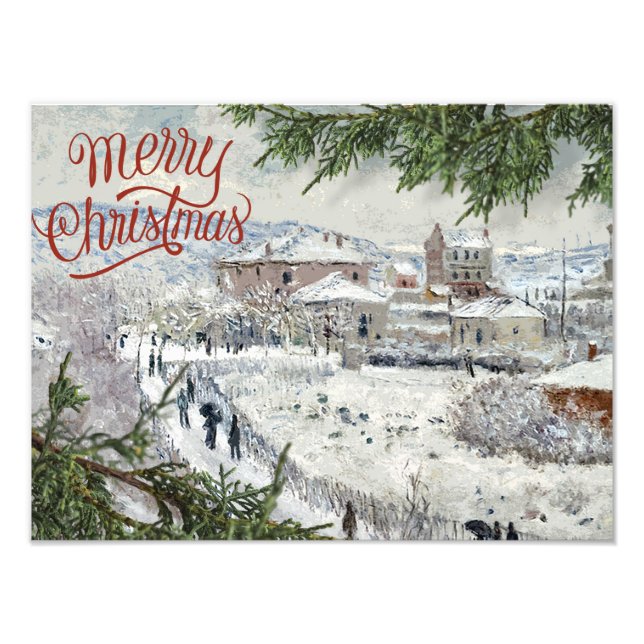 Merry Christmas. Claude Monet Photo Enlargement Print (Front)