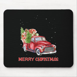 Merry Christmas Clic Red Truck Tree Family Xmas Mouse Mat