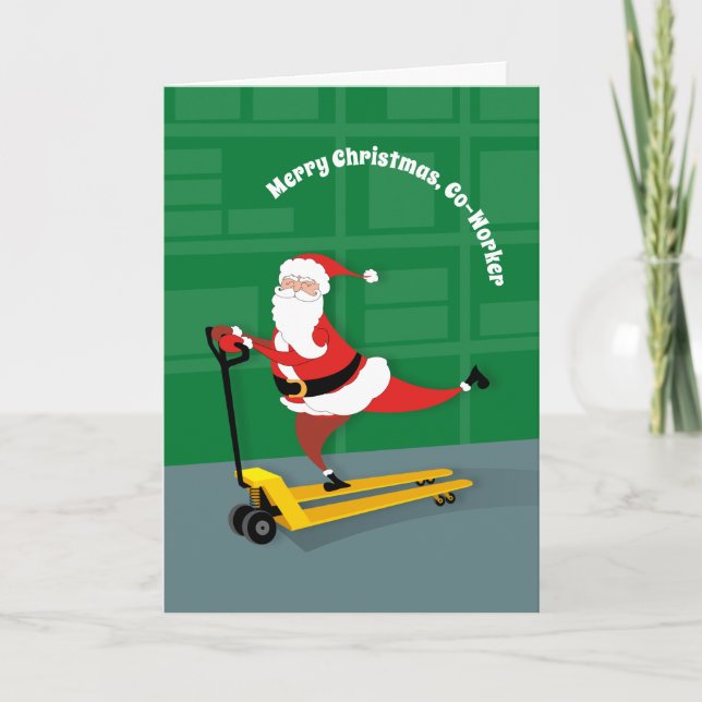 Merry Christmas Co-Worker Warehouse Holiday Card (Front)