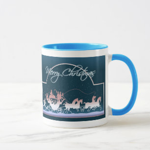 MERRY CHRISTMAS COACH & HORSES by SHARON SHARPE Mug
