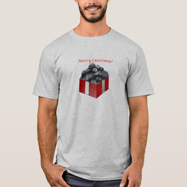 Merry Christmas Coal Present T-Shirt (Front)