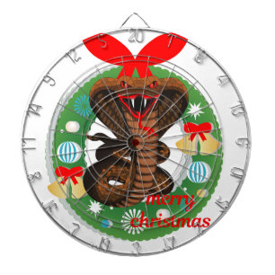 merry christmas cobra snake dartboard
