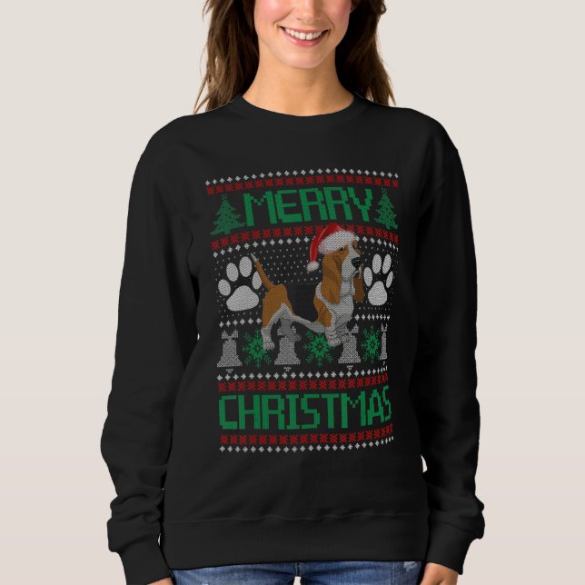 Merry Christmas Cocker Spaniel  UGLY Xmas Pajama D Sweatshirt (Front)