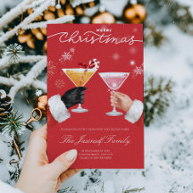 Merry Christmas Cocktail Party greeting