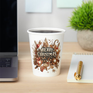 Merry Christmas | Coesy Holiday Aesthet Paper Cups