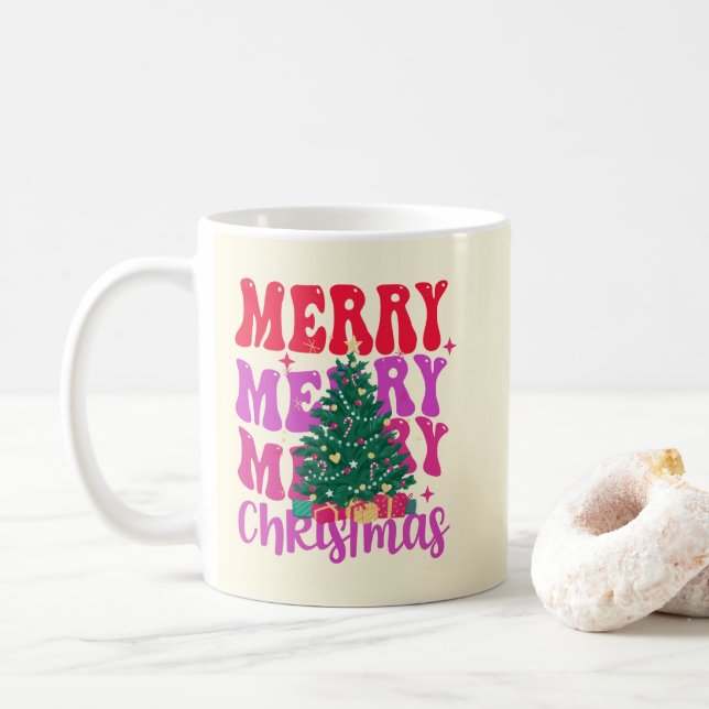 Merry Christmas Coffee Mug (With Donut)