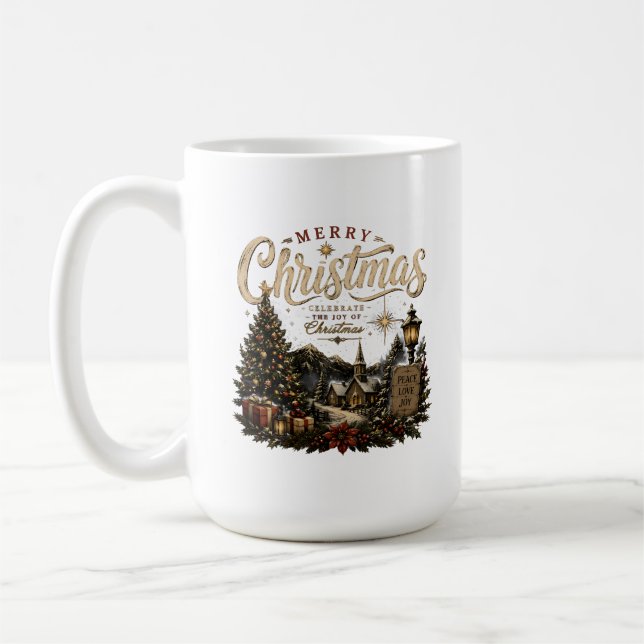 Merry Christmas Coffee Mug (Left)