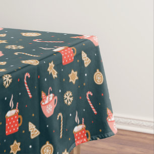 Merry Christmas Colorful Cozy Ginger Man Candy Can Tablecloth