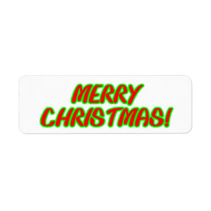 Merry Christmas! colour return address labels