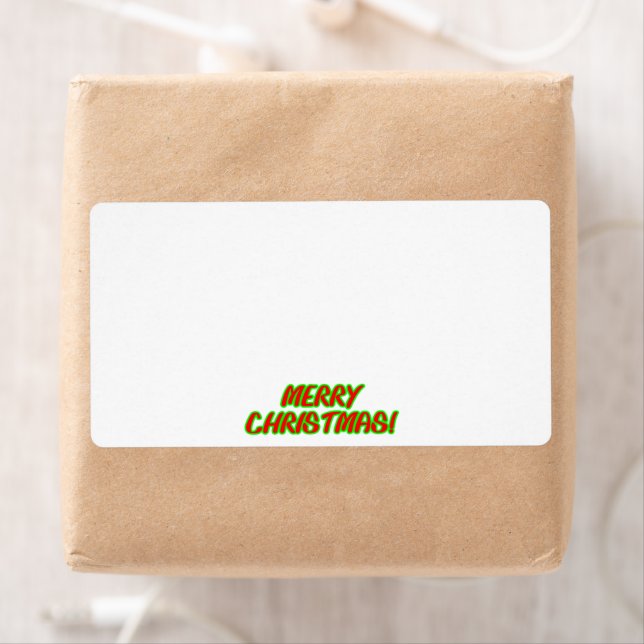 Merry Christmas! colour shipping labels (Insitu)