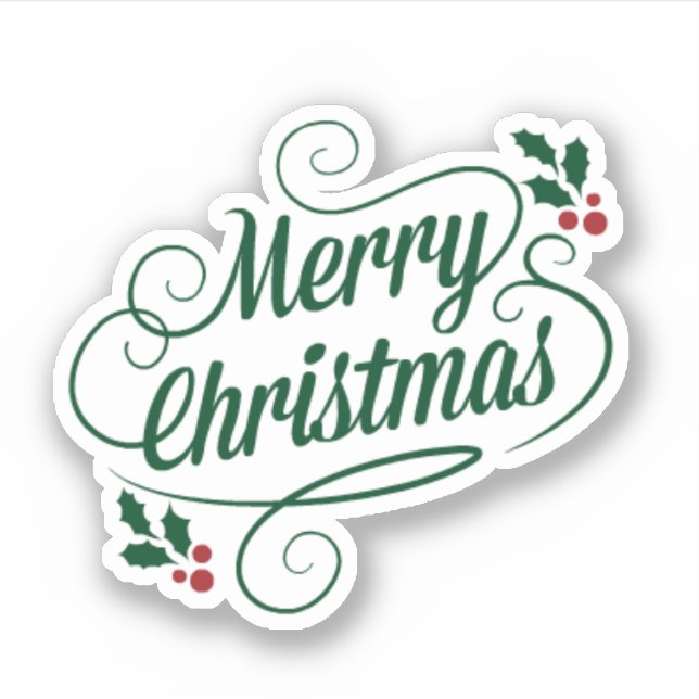 Merry Christmas, colourful holiday design (Front)